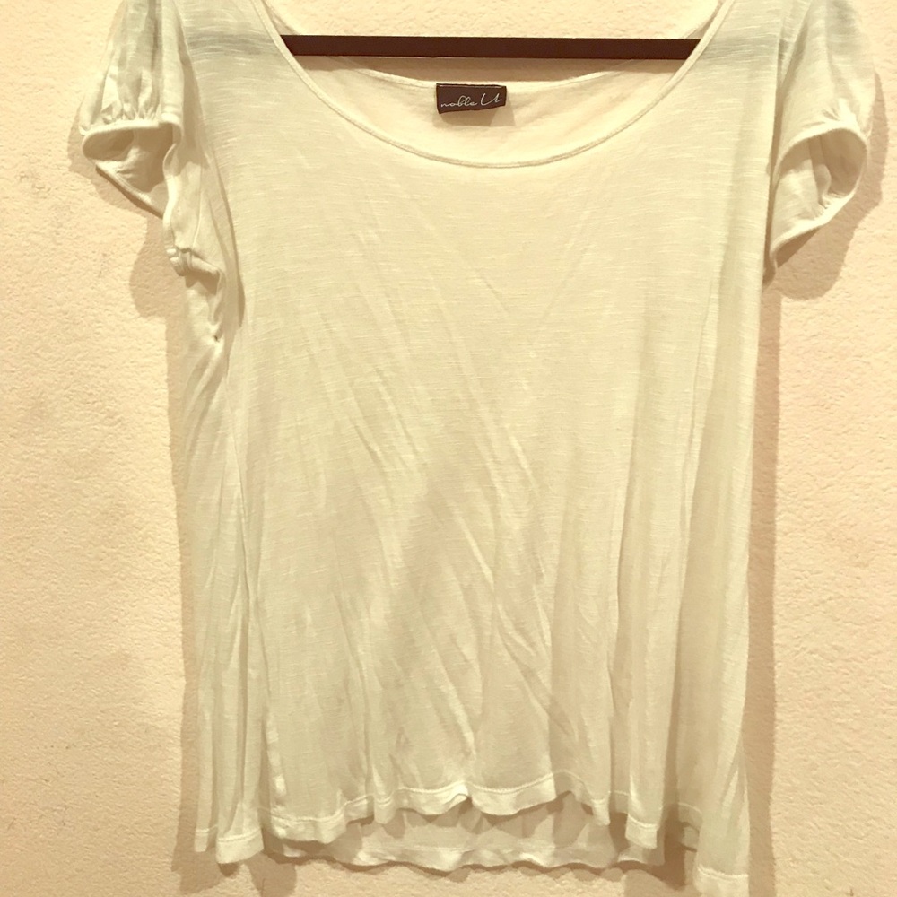 White Cotton T-Shirt Blouse